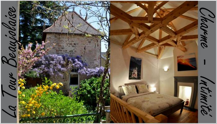 Ferienhaus-charakter-gastezimmer-charme-sudburgund-beaujolais-Baviere-et-volcan Romantik Turm